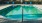 a pool with a railing