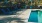 a pool with seating